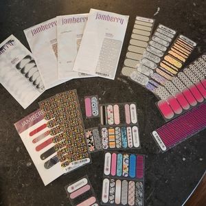 Huge Jamberry Lot Halloween Glitter 5 full sheets 6 half sheets accents